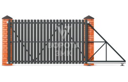 Откатные ворота 5 м 5000×1800 ЗМК-7965